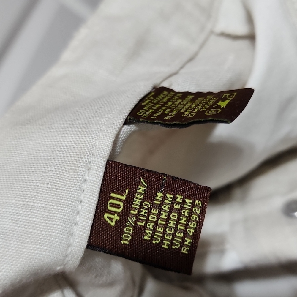 Cream color Men linen pants